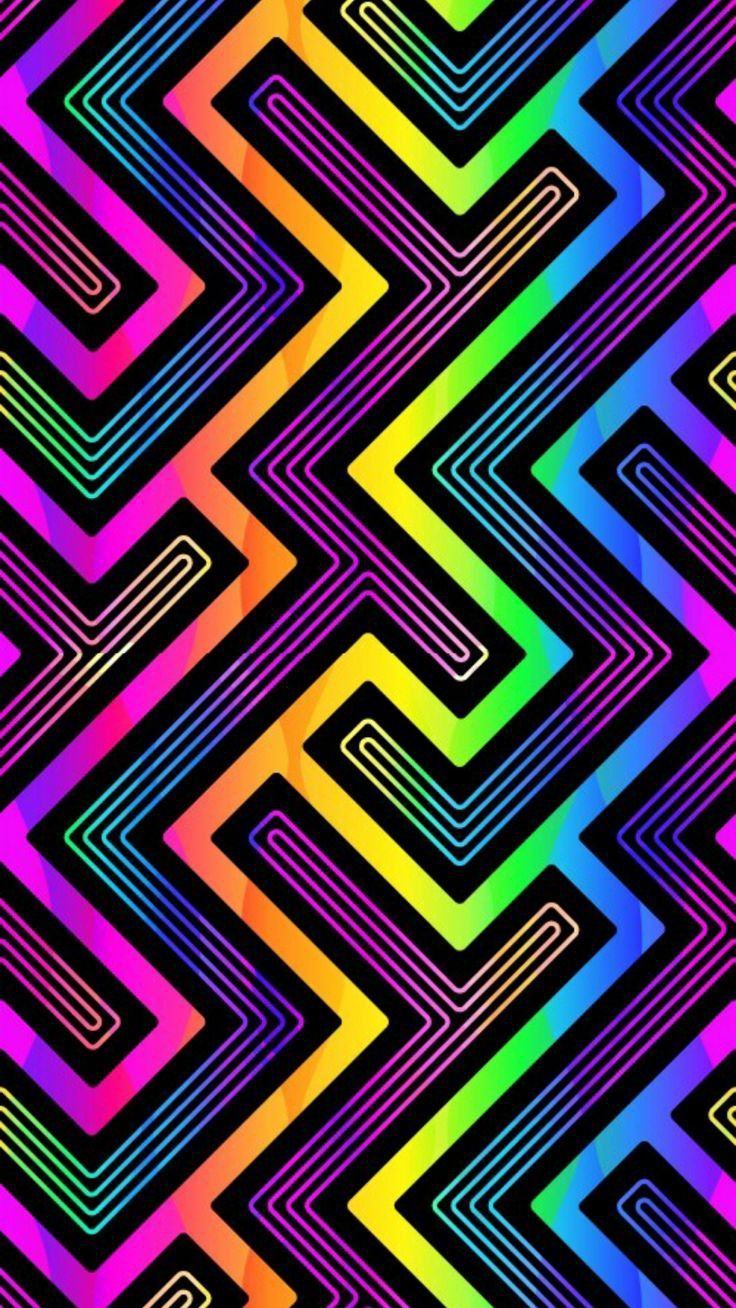 Neon Zigzag