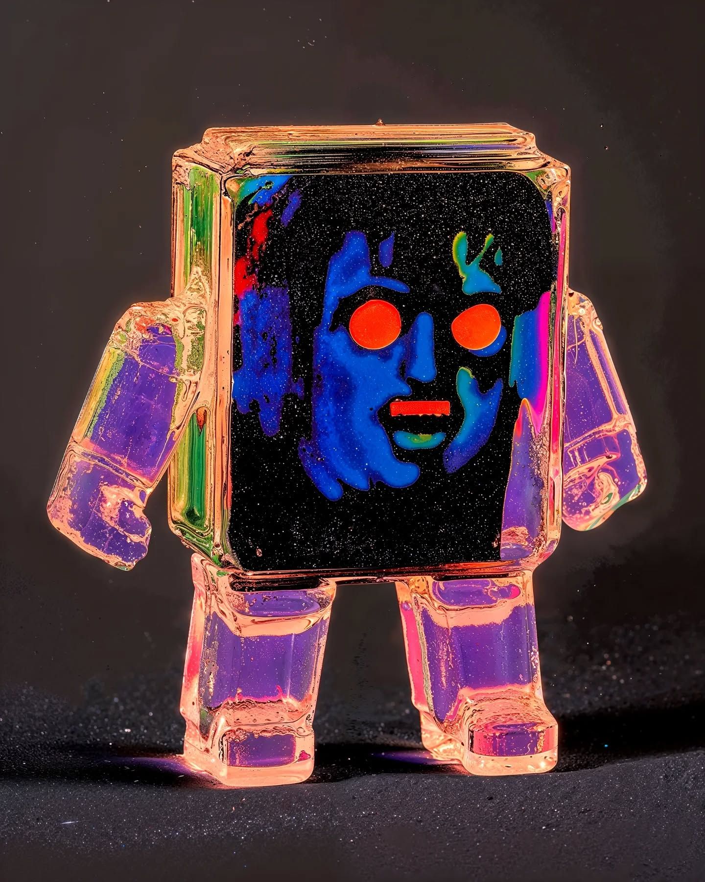 Neon Cyberpunk Robot