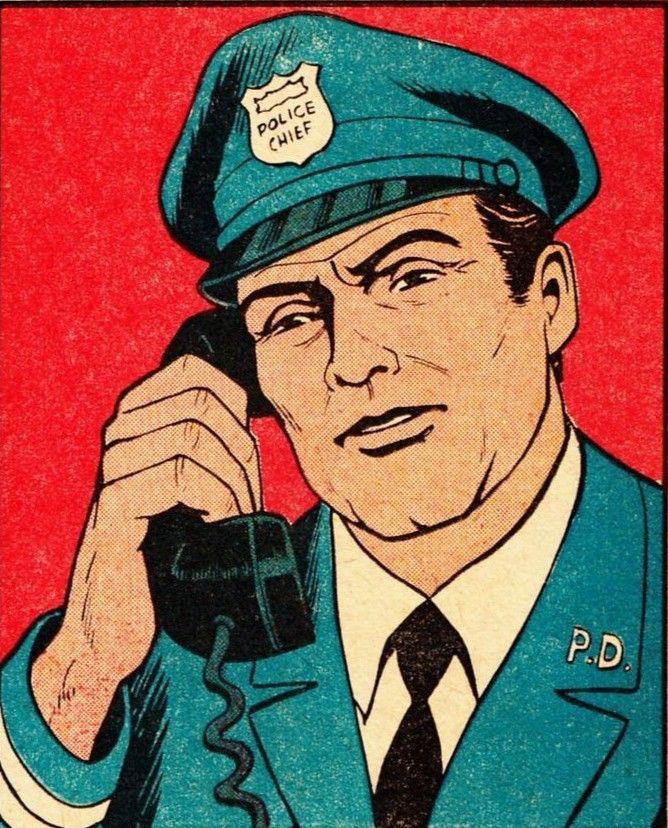 Vintage Police Chief Illustration