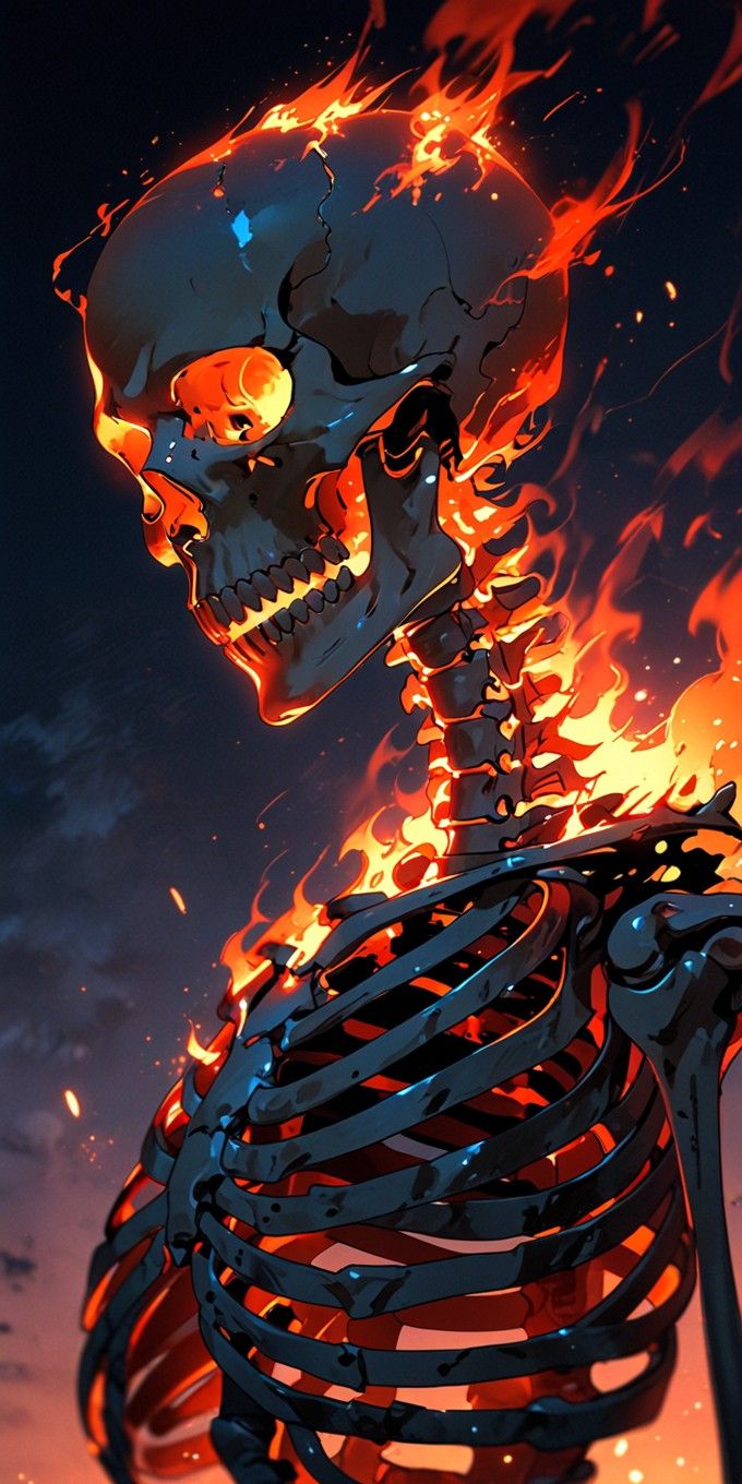 Fiery Skeleton