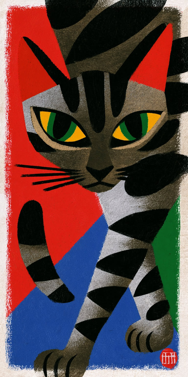 Abstract Cat Portrait