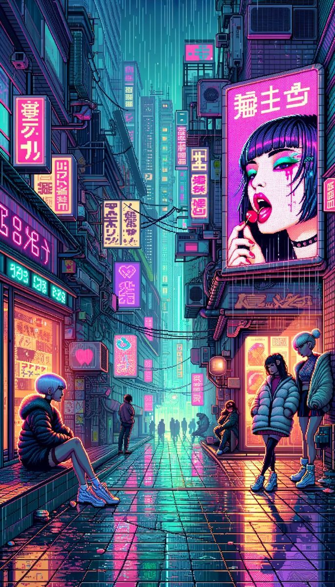 Cyberpunk Neon Alley