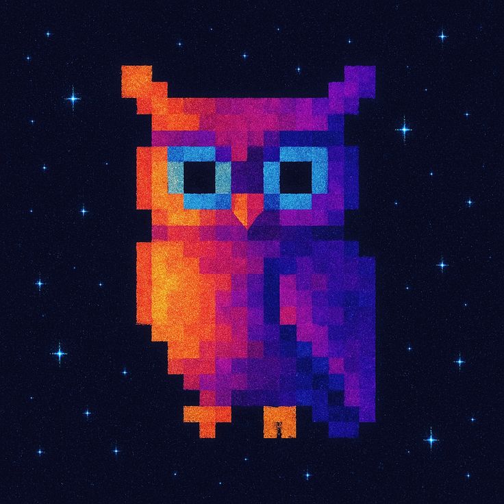 Pixelated Owl