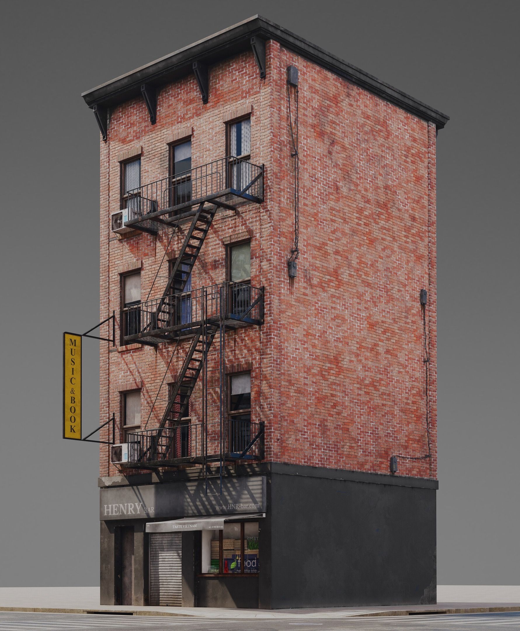 Urban Brick Building