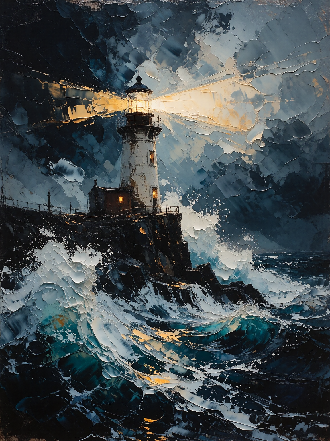 Lighthouse in Storm