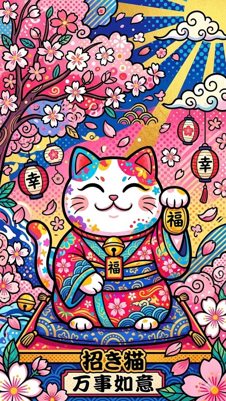 Colorful Fortune Cat