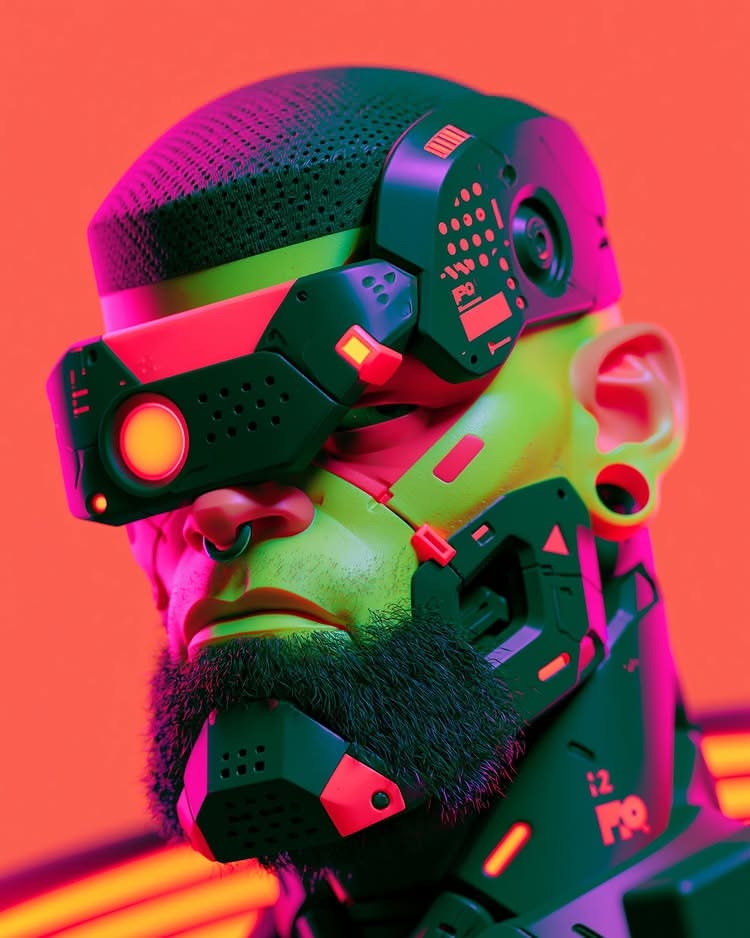 Cyberpunk Neon Headgear