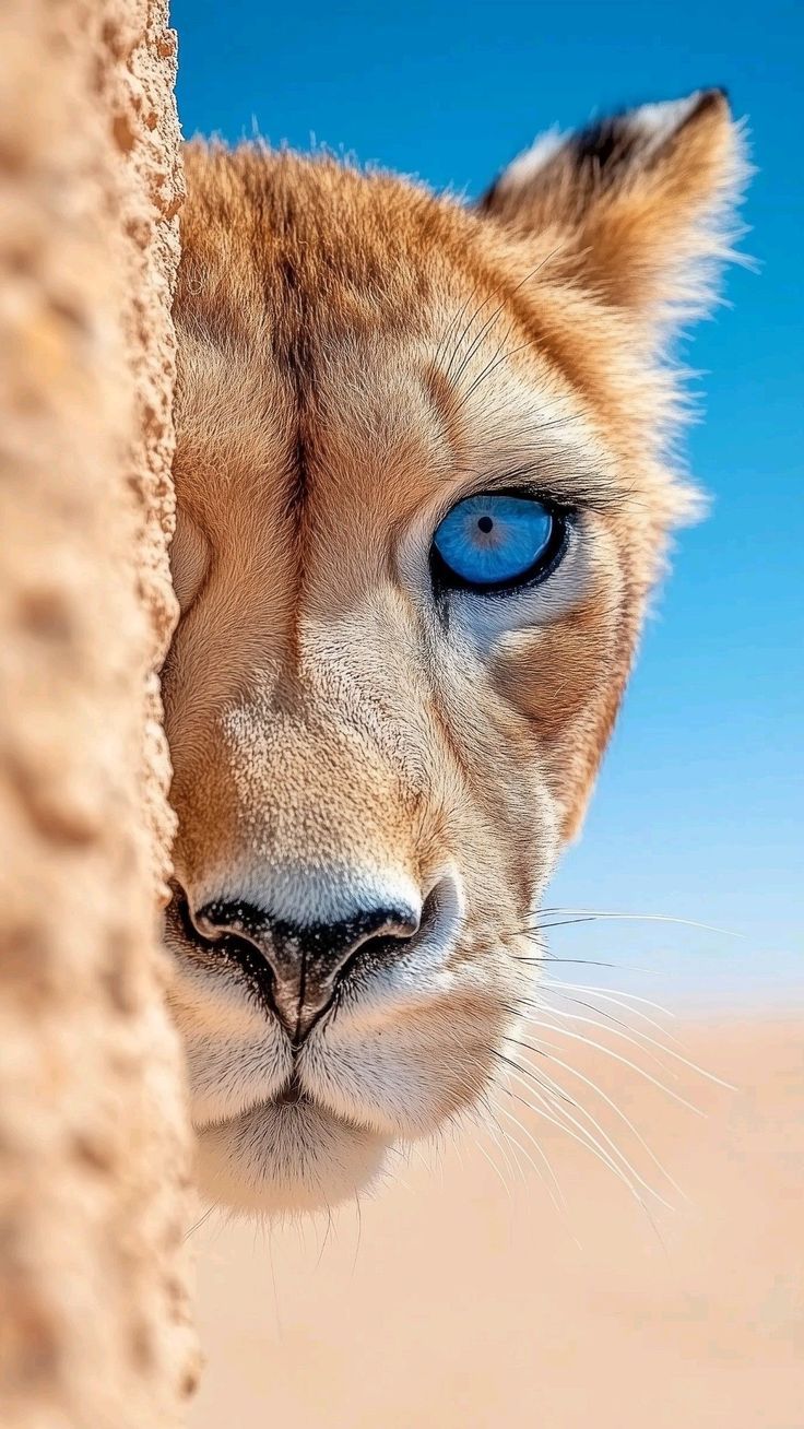 Blue-Eyed Lioness