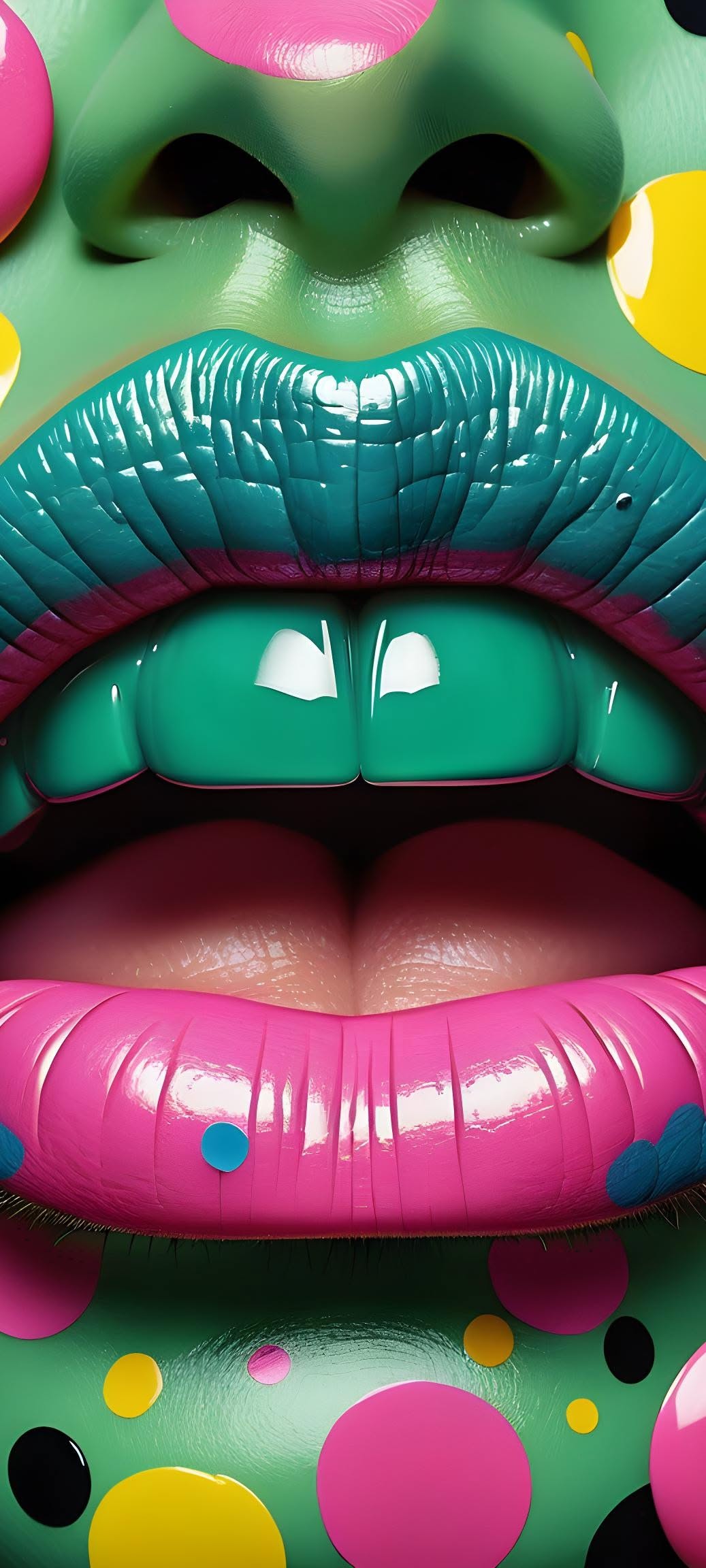 Glossy Neon Lips