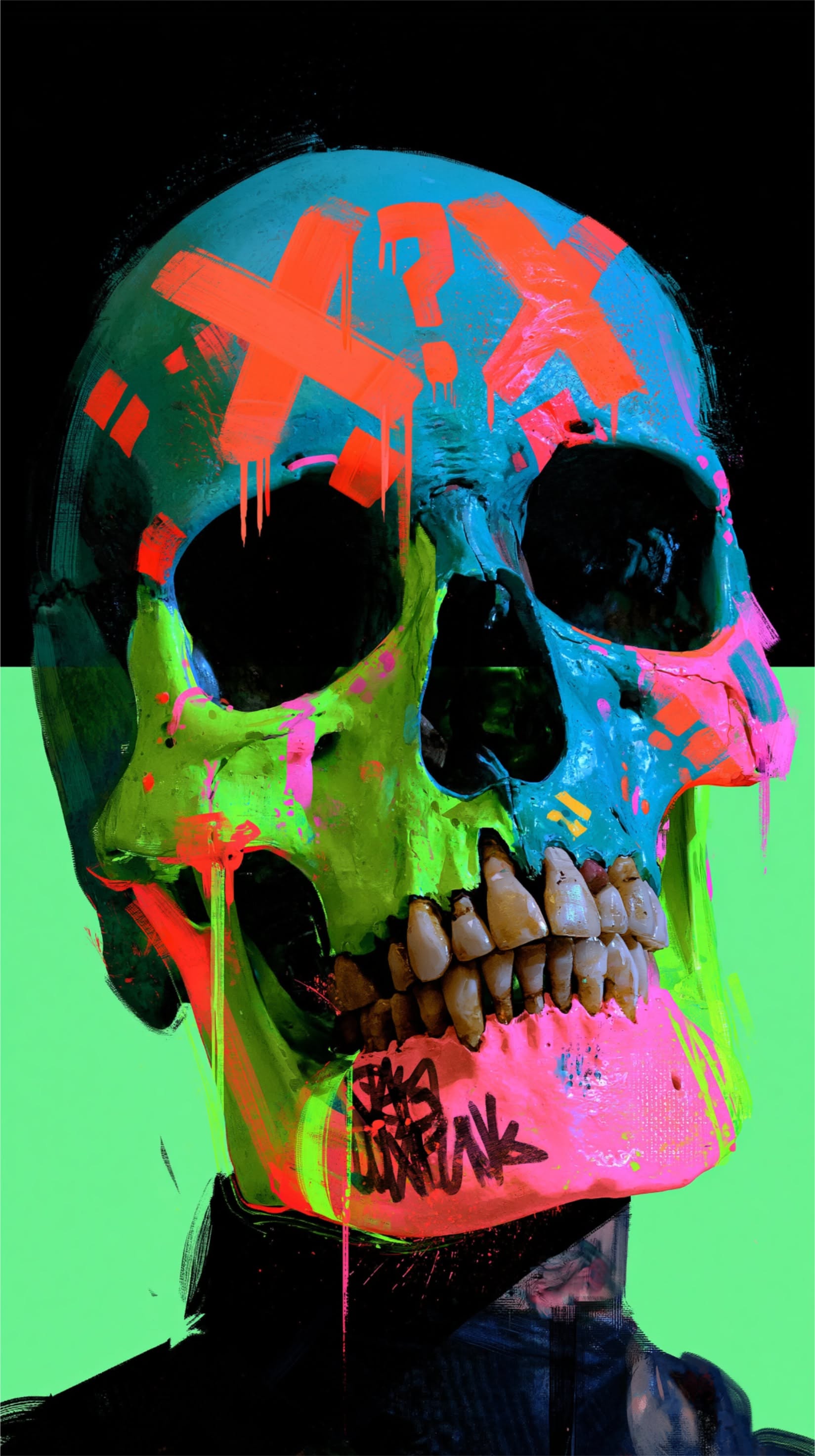 Neon Skull