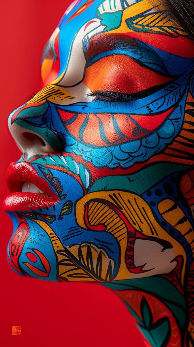 Colorful Face Art
