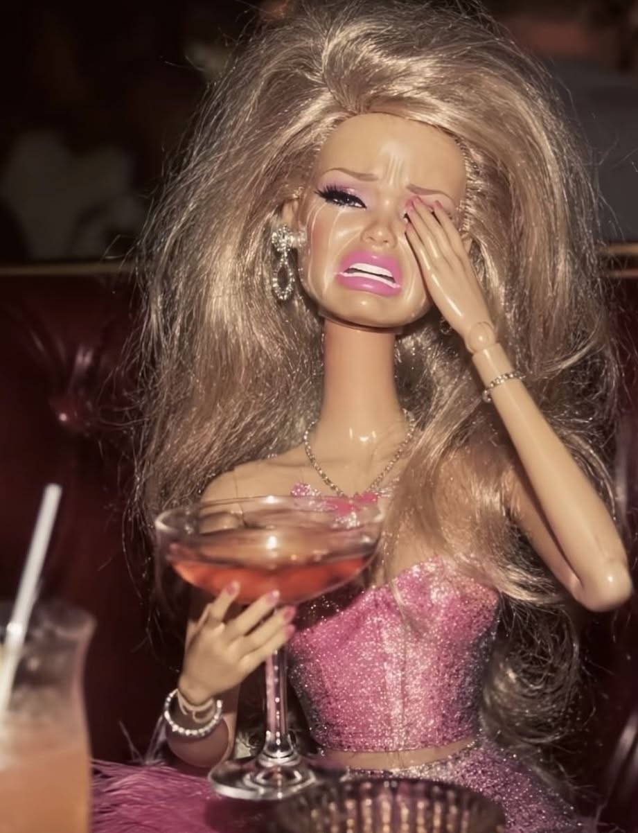Doll with Cocktail