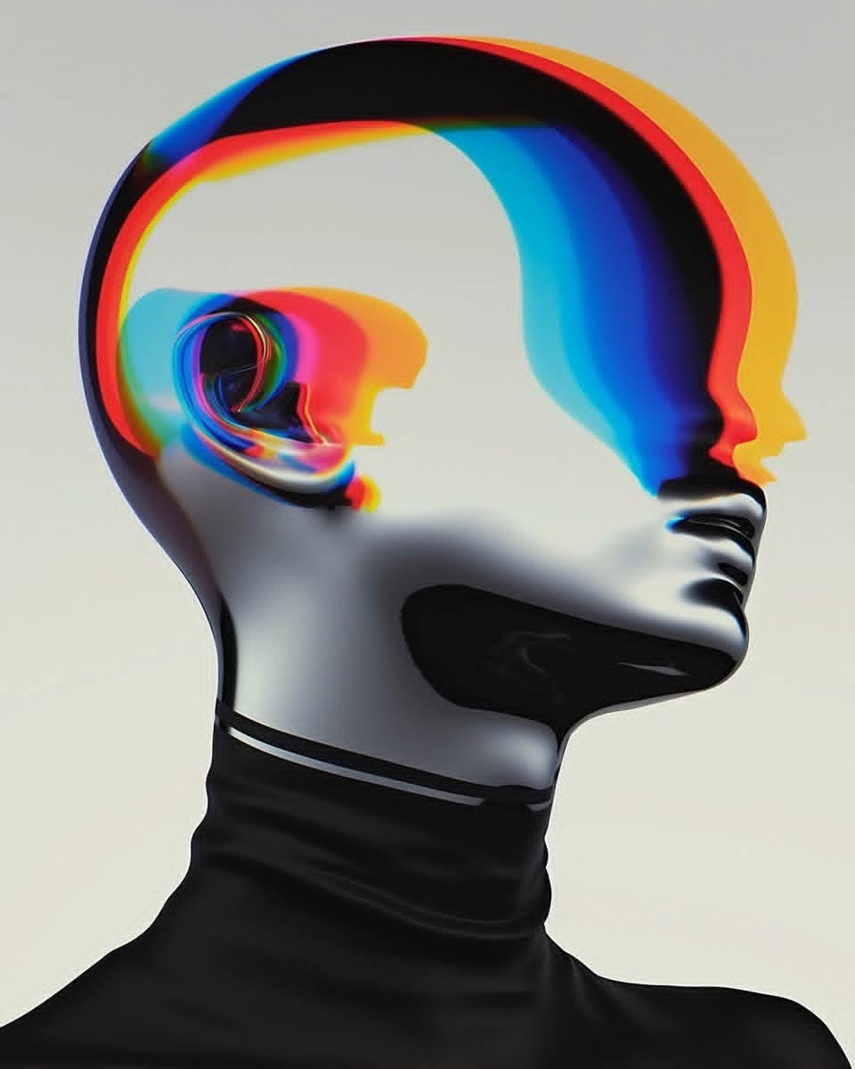 Colorful Head Silhouette