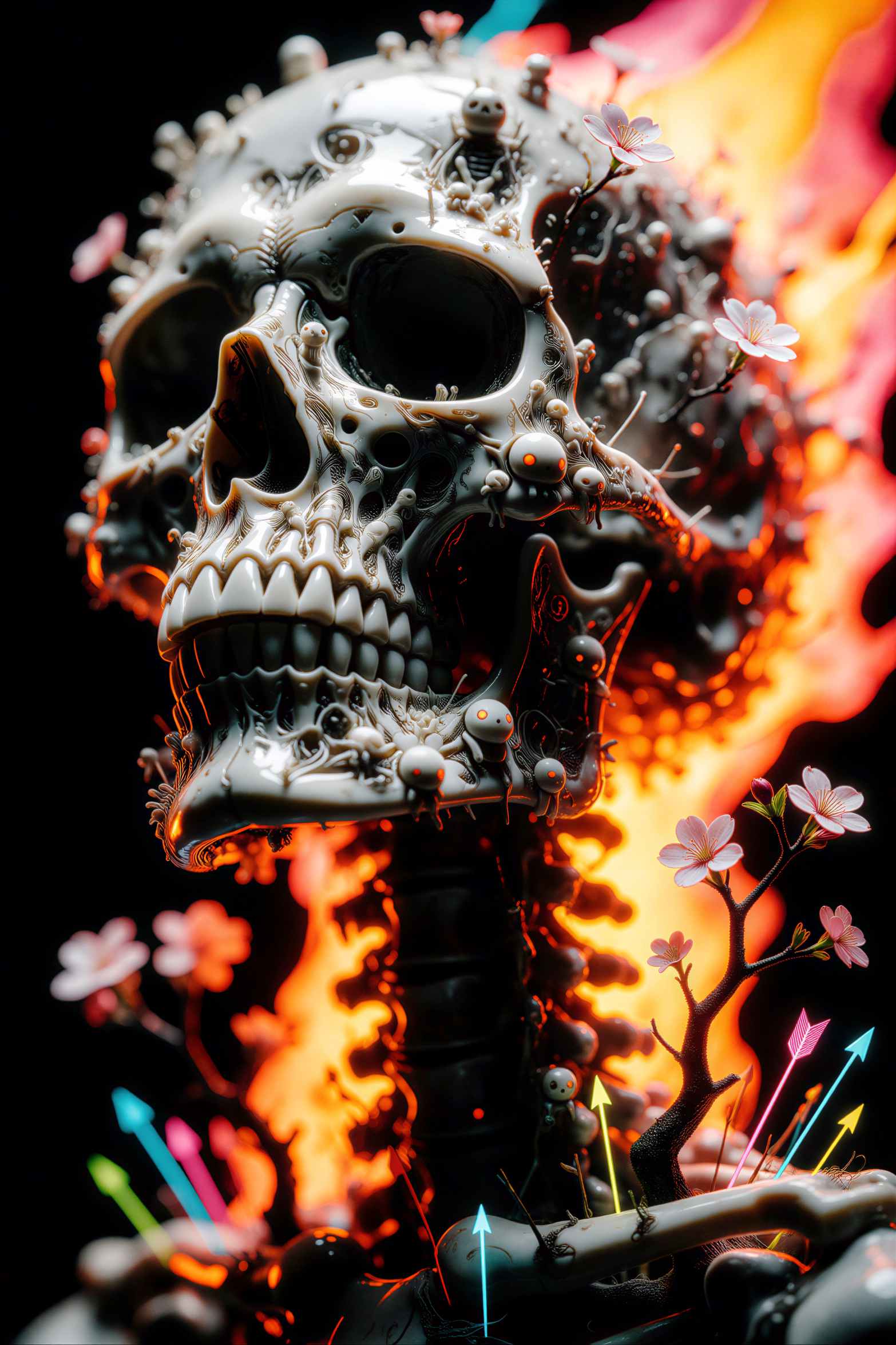Flaming Skull