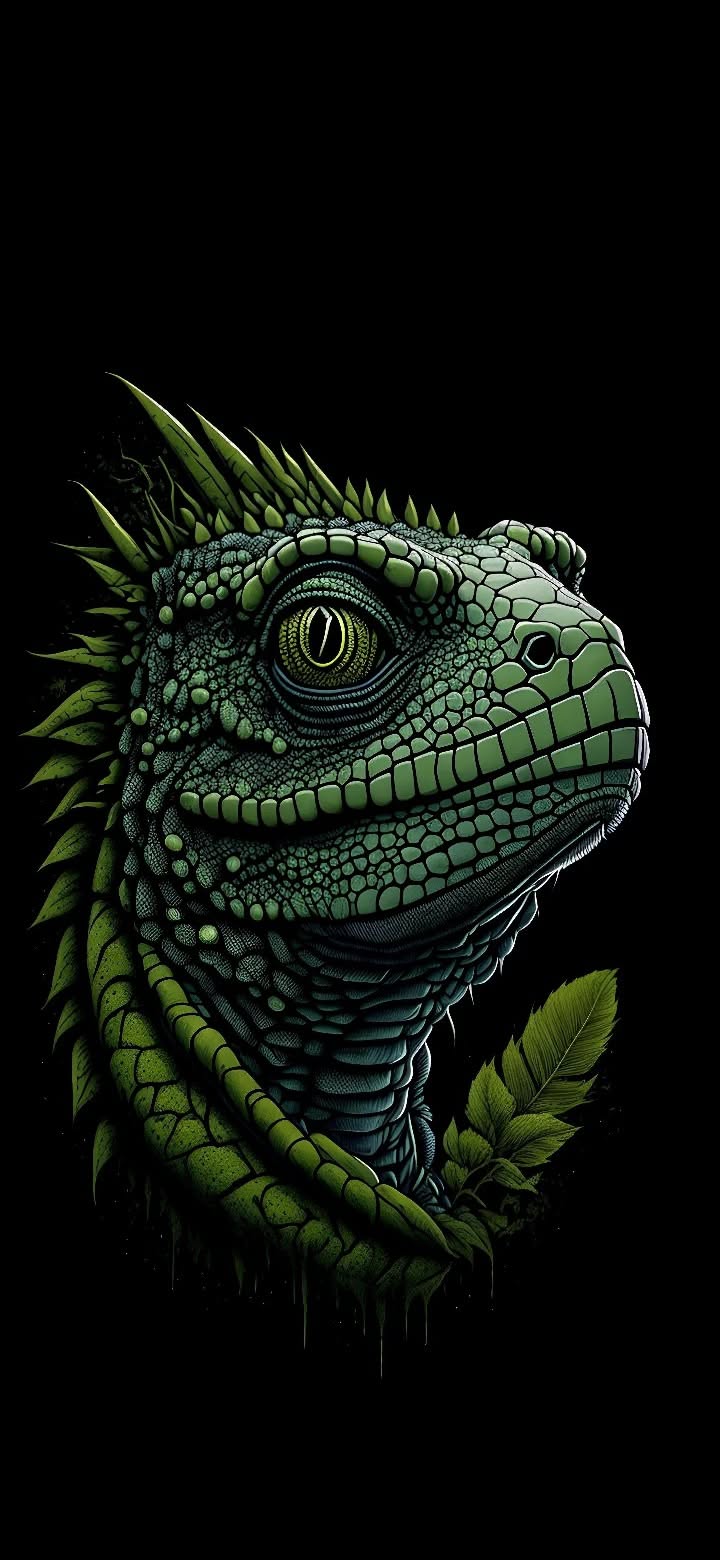Green Lizard Portrait