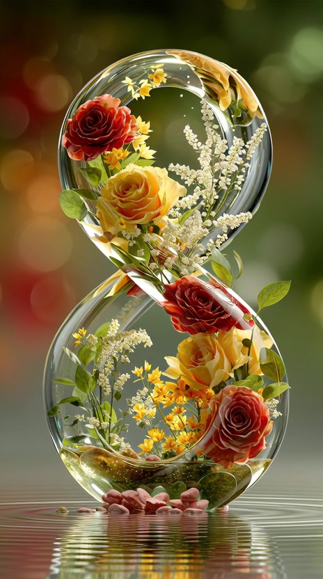 Infinite Floral Reflection