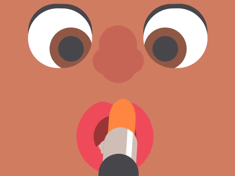 Cartoon Face with Toy
