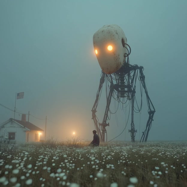 Giant Robot in Fog