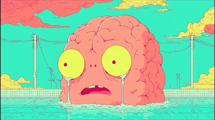 Giant Brain in Pool
