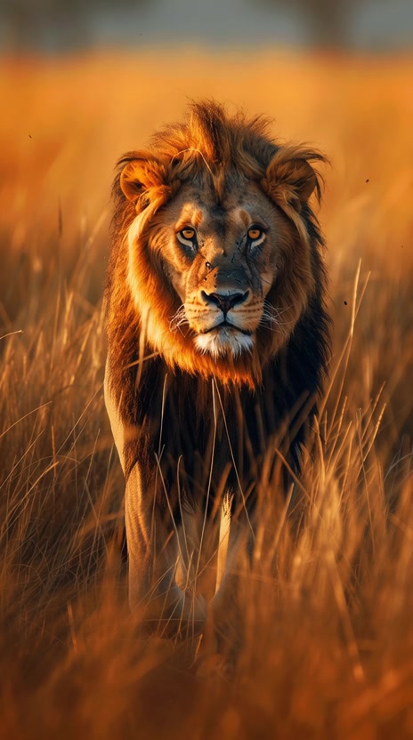Majestic Lion Roaming