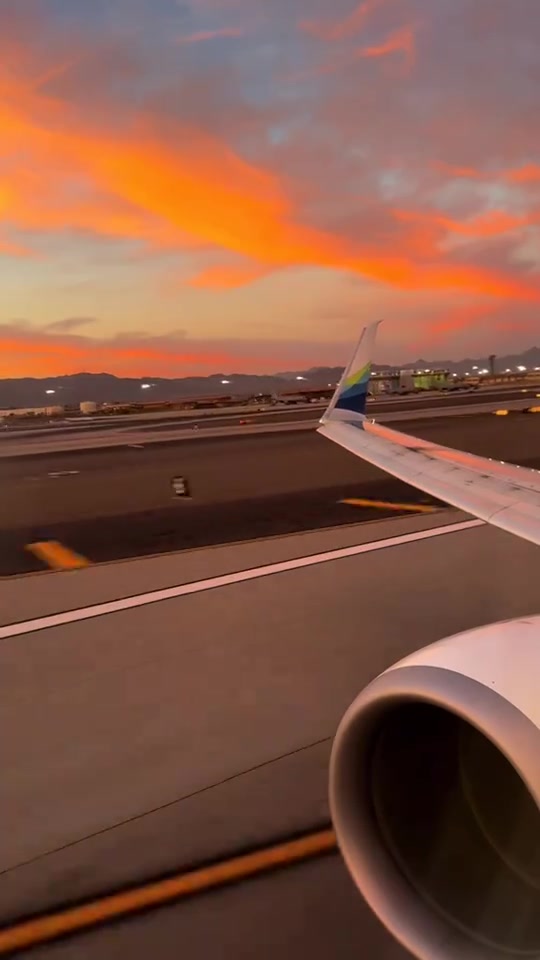 Sunset Flight Takeoff