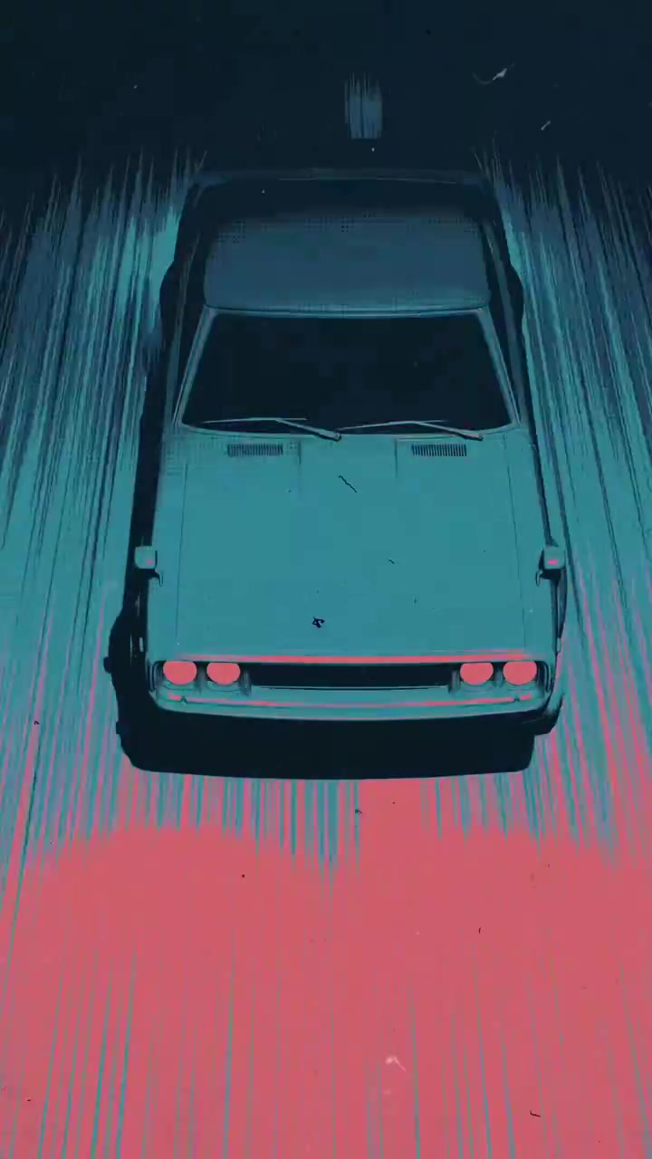 Speeding Car in Rain