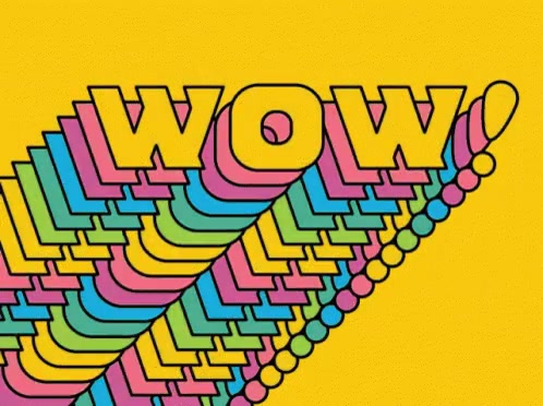 Colorful 'WOW' Text Animation