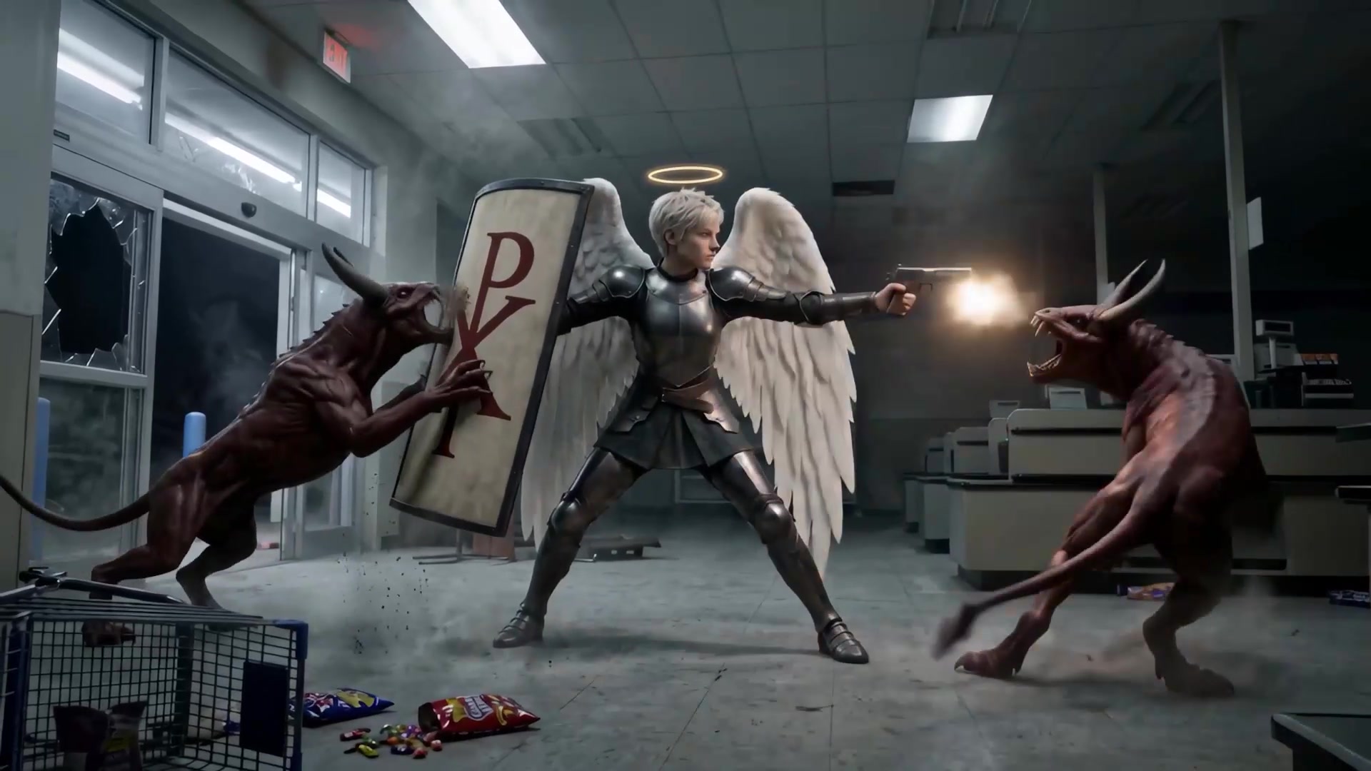 Angel Warrior vs Demons