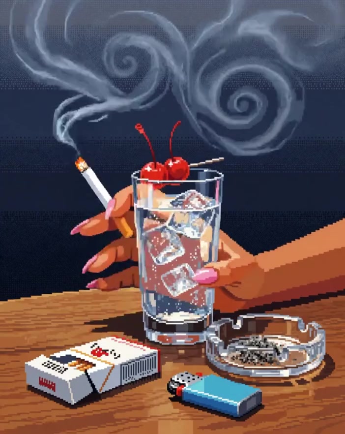 Smoking and Drinking Scene