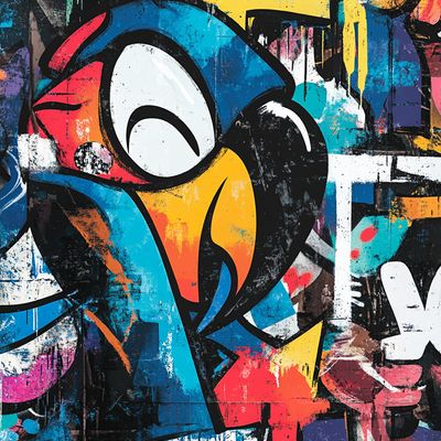Graffiti Parrot