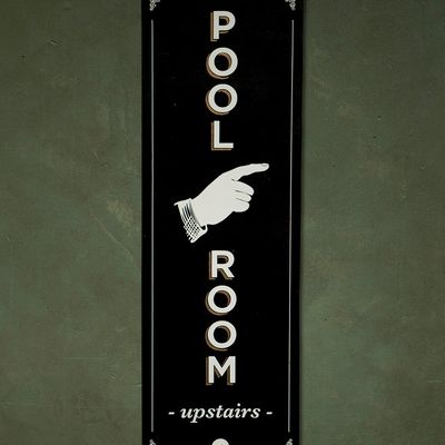 Vintage Pool Room Sign