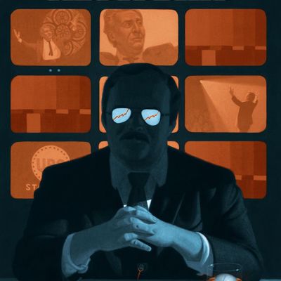 Man in Suit Reflecting