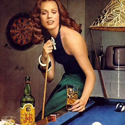 Vintage Pool Bar Scene