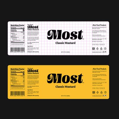 Most Classic Mustard Label Design