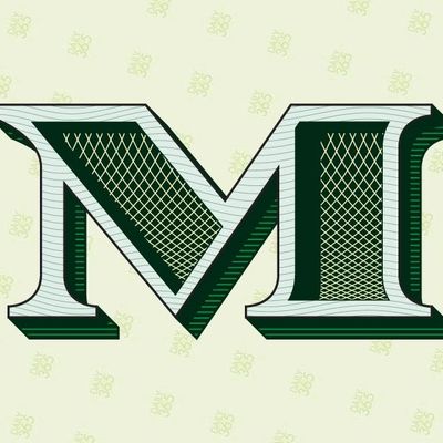Green Mesh Letter M