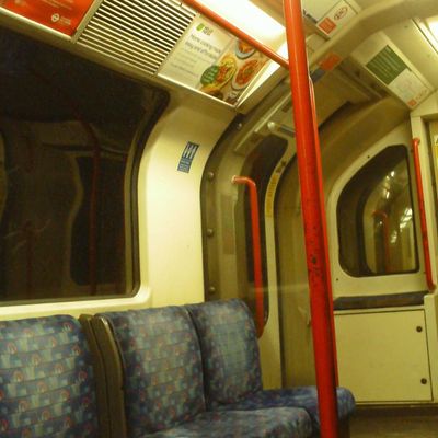 Inside a London Underground Train