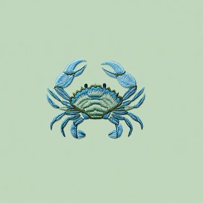 Embroidered Blue Crab