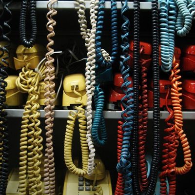 Coiled Telephone Cables