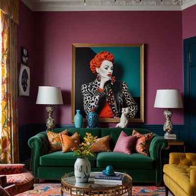 Boldly Colored Living Room