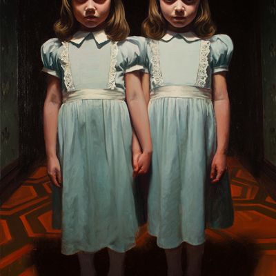 Twins in Blue Dresses