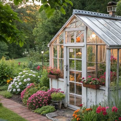 Cozy Greenhouse Garden Retreat