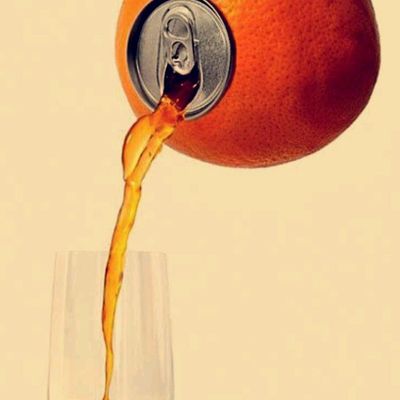 Pouring Orange Soda