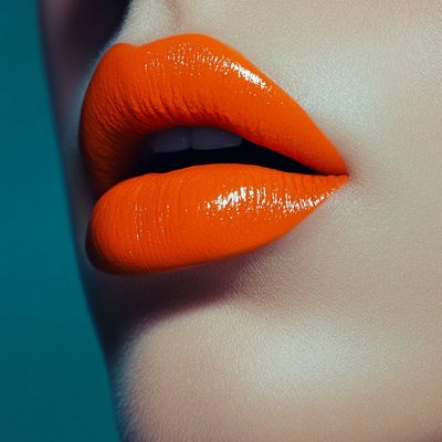 Bright Orange Lips