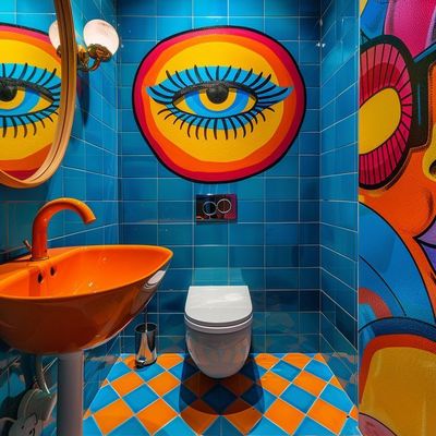 Vibrant Pop Art Bathroom