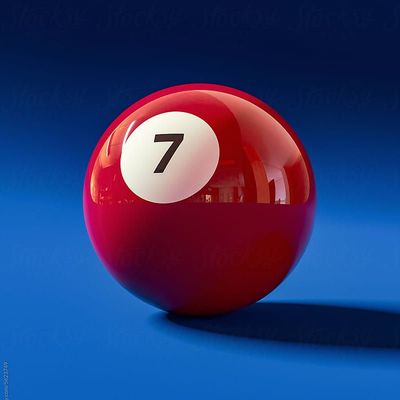 Red Billiard Ball Number Seven