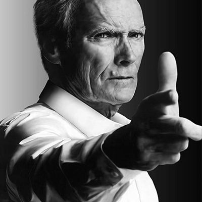 Clint Eastwood pointing