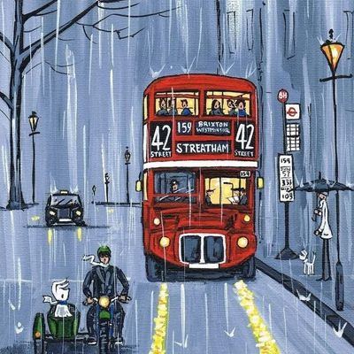 Rainy London Bus
