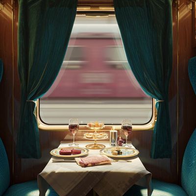Elegant Dining on a Train