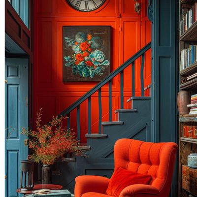 Bold Orange Living Room
