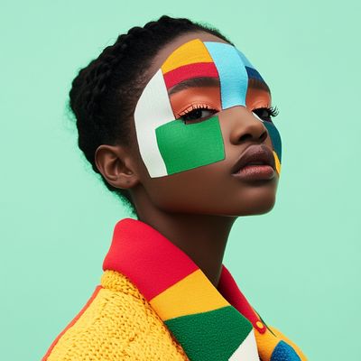 Colorful Face Art Portrait